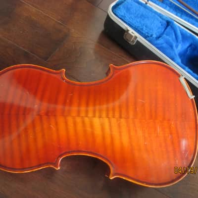 J Balaton brand violin with case and bow. Made in Hungary image 2