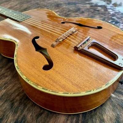 1940 Harmony H1406 Patrician Acoustic Archtop Guitar with Case image 7