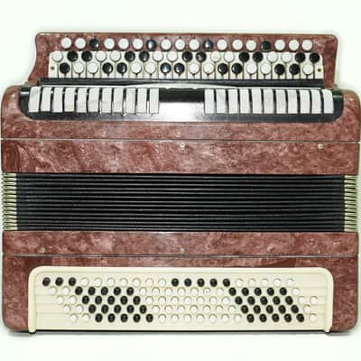Russian Bayan Etude, Tula Button Accordion, Vintage Accordion, Original Bayan, with New Straps Case 2354, Rich Wonderful Sound! Folk Accordion Instrument image 3