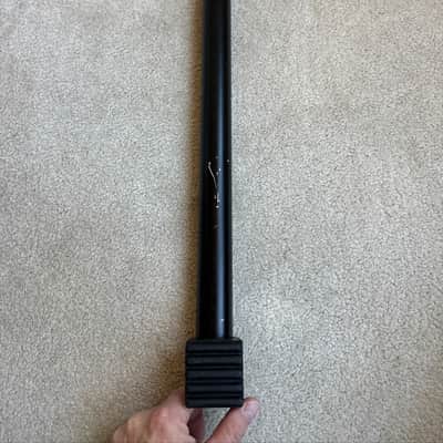 Rack One Straight Drum Rack Foot Assembly Tube with two rubber feet - 24” (25.5” tip to tip) x 1.5" 90s - Aluminum image 3