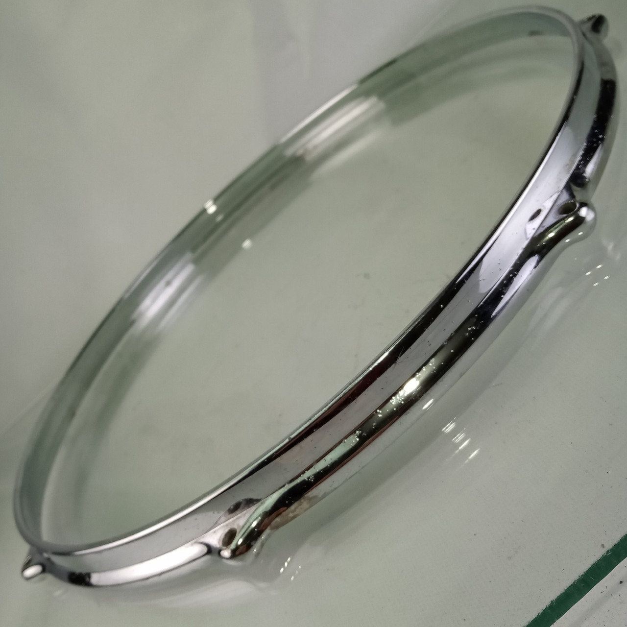 Premier 14" Die-Cast 8-Lug Snare Drum/Floor Tom 60-70s Batter Rim/Hoop Chrome UK — main photograph