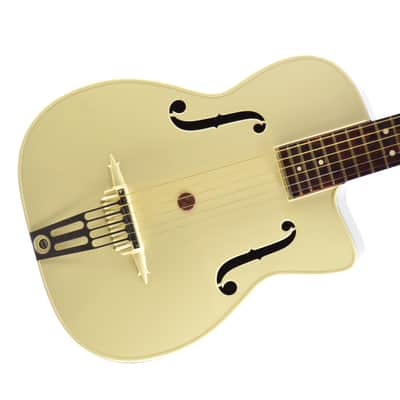 Vintage 1950s Maccaferri G30 Decorated Archtop Plastic Guitar w Original Box + Goodies image 2