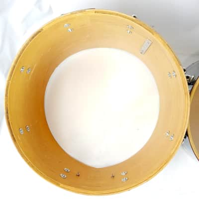 *Slingerland 14,16,18" #591 Cut-A-Way Trio COW Chrome over Wood Vintage 70s 5Ply image 11