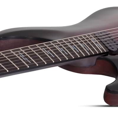 Schecter Omen Elite-7 Multiscale LH Black Cherry Burst image 4