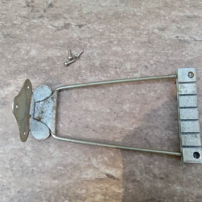 Vintage Late 1950's Silvertone Archtop Guitar Tailpiece w/ Mounting Screws! Rare, Original Part! image 4
