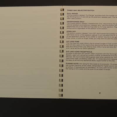 SWR Workingman's 10 Owner's Manual [Three Wave Music] image 2
