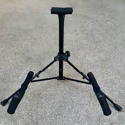 ToyAttack Acoustic Guitar Folding Compact A-Frame Mini Stand Black - Black image 1
