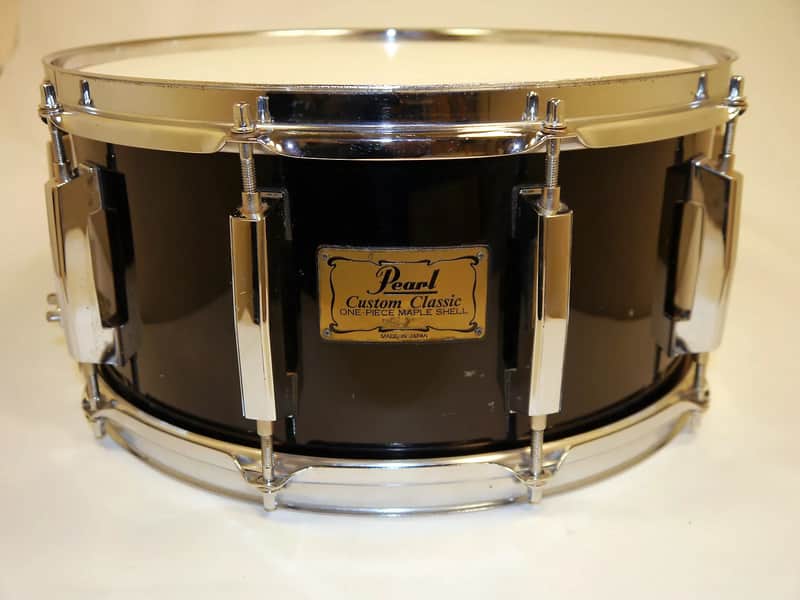Pearl Custom Classic 6.5x14" One-Piece Solid Maple Snare Drum 1990s image 1