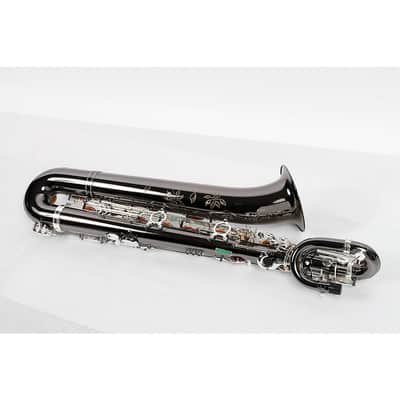 Allora ABS-550 Paris Series Baritone Saxophone Regular Black Nickel Body Silver Keys image 2