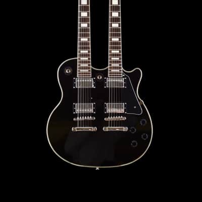 Brandon’s Custom Shop Double Neck 12/6 - Black/Silver image 2