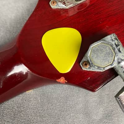 Heerby SG Kasuga MIJ Rare! Neck Thru 1977 Trans Red image 13
