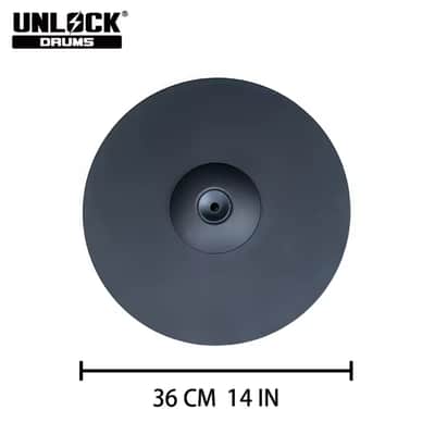 UNLOCK 14” 2 Zone Thin CRASH Cymbal for Roland Alesis Kit image 2