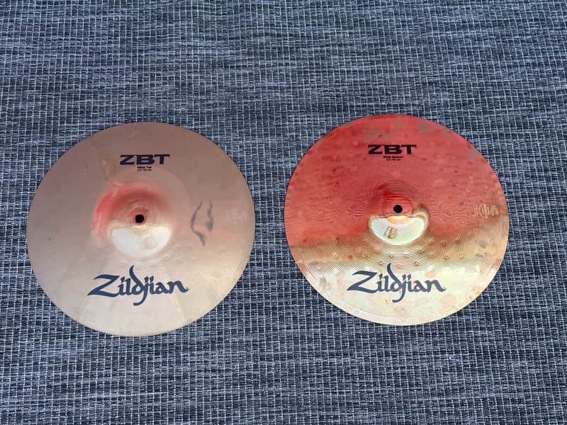 Zildjian ZBT 13" Hi Hat Cymbals Pair Top & Bottom Made in USA image 1