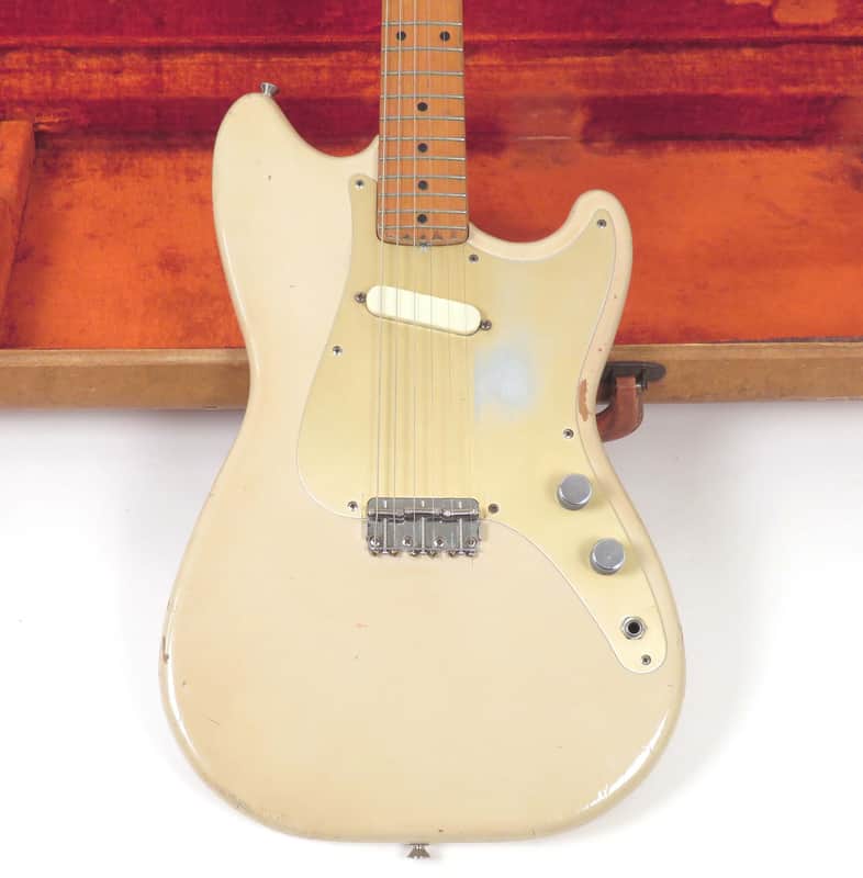 1957 Fender Musicmaster - Desert Sand - Anodized Pickguard - V Neck Profile image 1