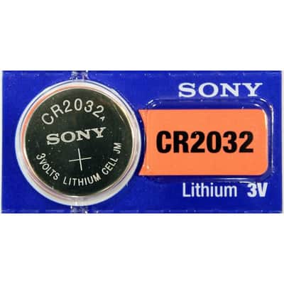 Sony CR2032 Lithium 3V Battery For Clip-On Tuners image 1