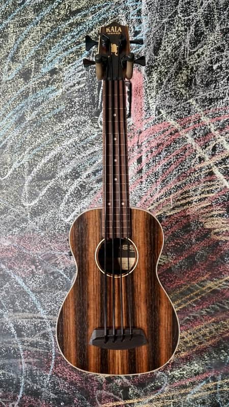 Kala Striped Ebony Fretless Acoustic-Electric U-BASS image 1