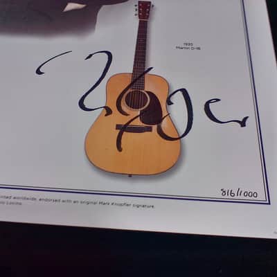 Mark Knopfler autographed 2015 Tracker official tour lithograph image 2