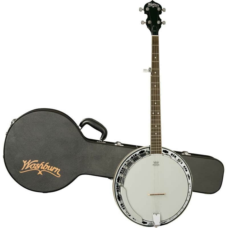 Washburn B11K Americana Series 5-String Resonator Banjo with Rolled Brass Tone Ring & Hardshell Case image 1