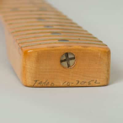 Fender Telecaster Solid Body Electric Guitar (1952), ser. #0691, original brown hard shell case. image 13