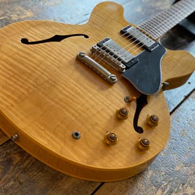 Gibson Vintage 1991 ES 335 Dot Natural Figured Electric Guitar Huge Flame w/ OHSC image 4