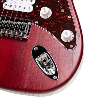 Cort G100 HH | G Series Double Cutaway Electric Guitar, Open Pore Black Cherry. New with Full Warranty! image 15