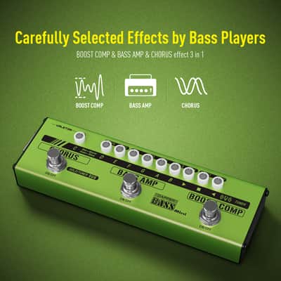 Valeton Bass Multi-Effects Pedal Stage Session Gigging Practice Analog Amp Boost Comp Chorus Dapper Bass Mini (U.S. domestic inventory For Prompt Shipment) image 2