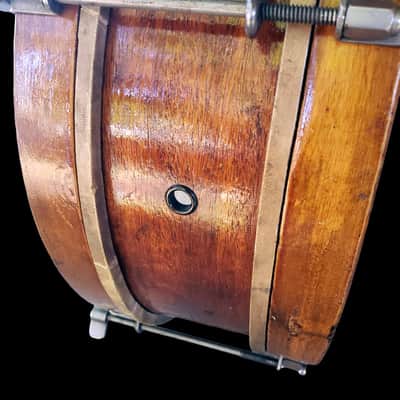 Thumb Rod Maple/Mahogany 12" Snare Drum Calf Heads Restored & Working image 5