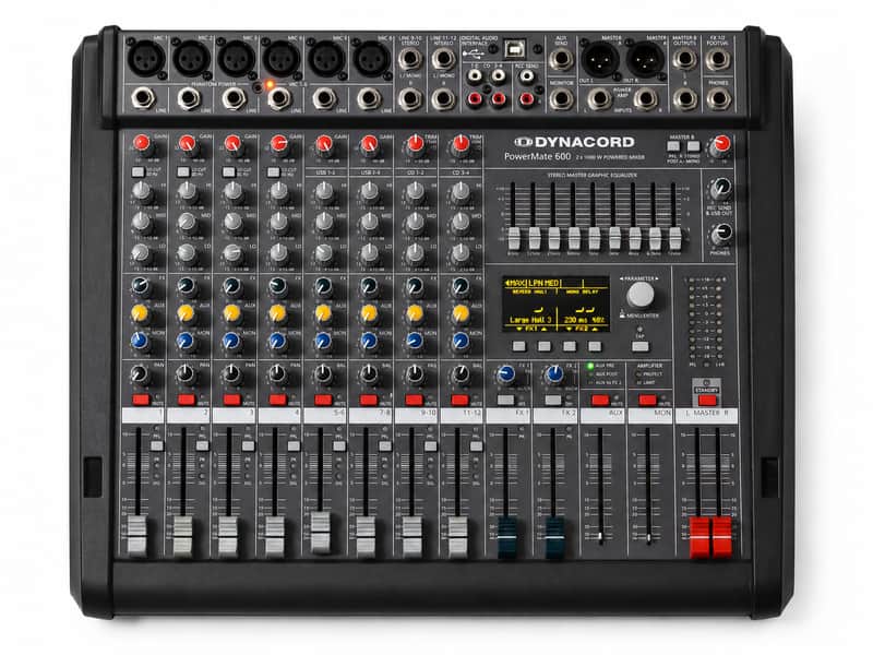 Dynacord PowerMate 600-3 Powered Mixer 2x1000W 6 Mic/Line 2 Stereo Channels image 1
