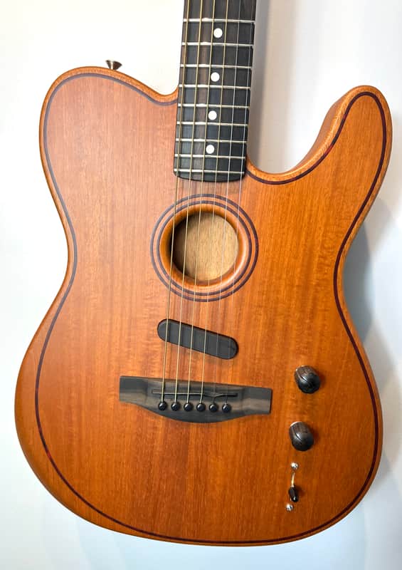 Fender Acoustasonic American Telecaster All Mahogany 2024 - Natural image 1