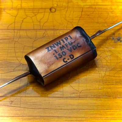 Reproduction Fender Blackguard Telecaster Stratocaster 1952 - 1958 phone book capacitor cap .1 150v p bass esquire tone control plate phonebook for pots image 1