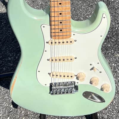 Echopark 54/64 Stratocaster W/OHSC Surf Green Relic Maple Strat image 2