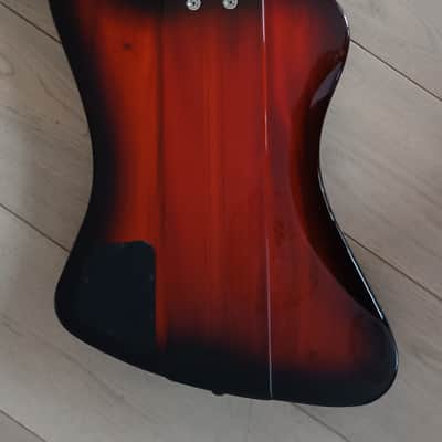 OX Bird Fenderbird  Bass, Gibson TB USA pickups, John Entwistle,2010s - Redburst image 4