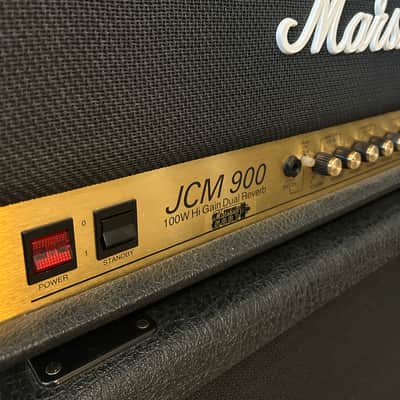 Marshall JCM 900 Model 4100 Hi Gain Dual Reverb 2-Channel 100-Watt Guitar Amp Head 1990 - 1999 - Black image 4