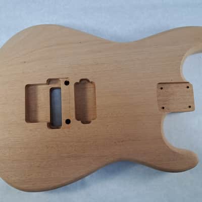 Unfinished One Piece Mahogany Hxx guitar body - fits Fender Strat Stratocaster neck  - Floyd Rose J2352 image 1