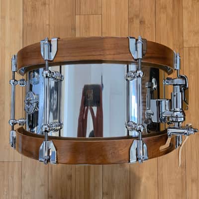 Snares - Dunnett Classic Drums 7x14 Stainless Steel w/Hybrid MetalWood Acacia Hoops image 2
