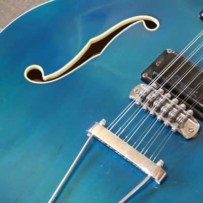 Vintage! 1967 Mosrite Celebrity XII 12-String Hollowbody Electric Guitar Blue + Case image 6