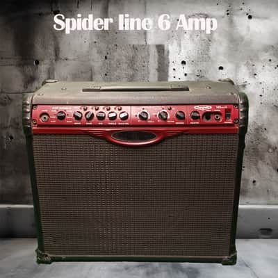 Line 6 Spider 212 100-Watt 2x12" Stereo Digital Modeling Guitar Combo 2000 - 2001 - Black / Red image 5