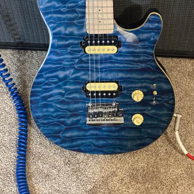 Sterling AX3 SUB Blue Quilted Maple--Axis 2010s - Trans Blue image 3