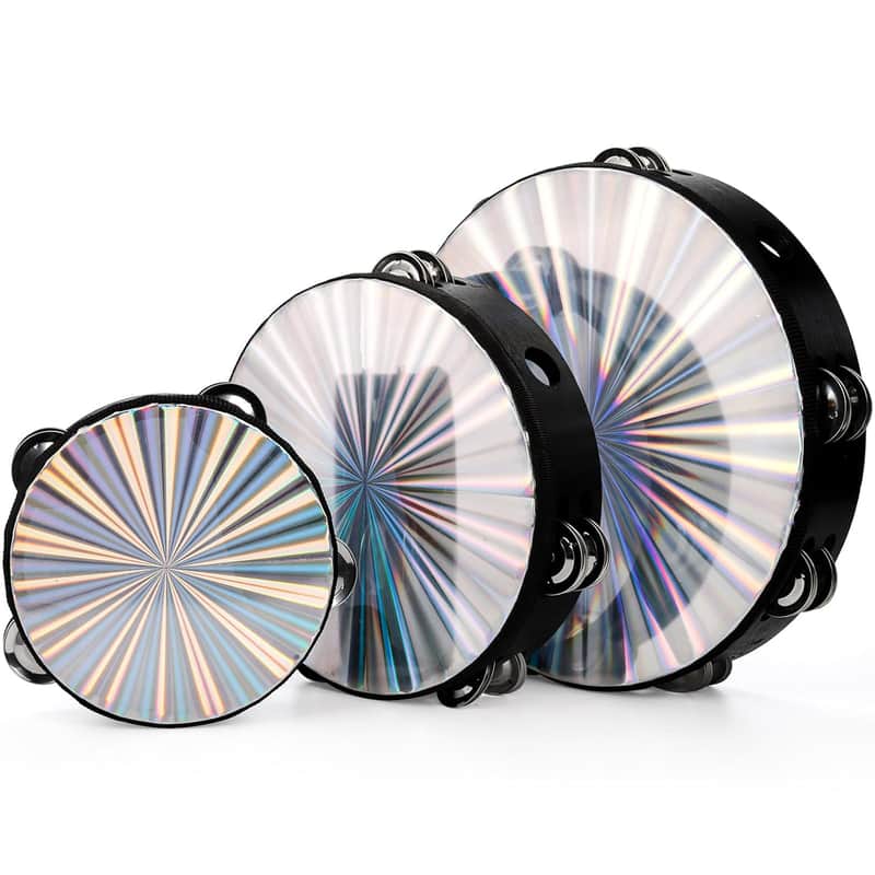 2025 Unbranded 3 Pack Radiant Tambourine With Double Row Jingl...