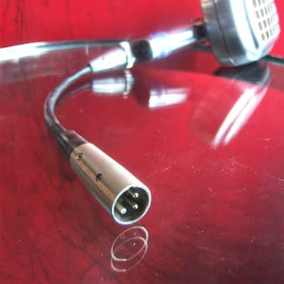 Vintage 1940's Shure 737A crystal microphone Satin Chrome w cable and data sheet image 15