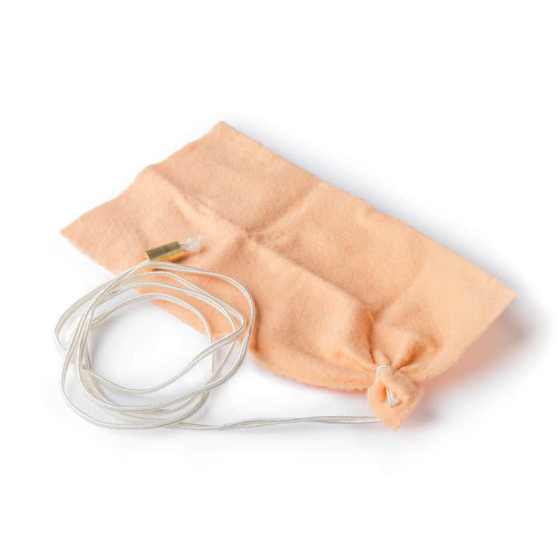 Herco Clarinet Chamois Cleaning Swab, Made of Synthetic Chamois Cloth With Nylon Cord & Metal Weight; Made in USA image 1