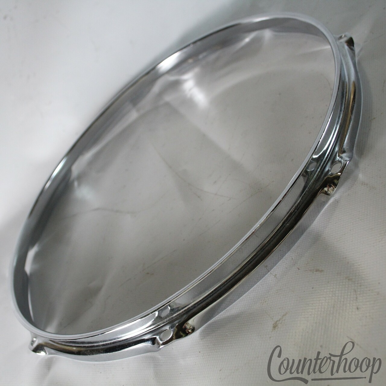 Ludwig 14"Snare/Tom Drum Rim/Hoop Triple-Flange Chrome 8Hole Classic Vintage 60s — main photograph