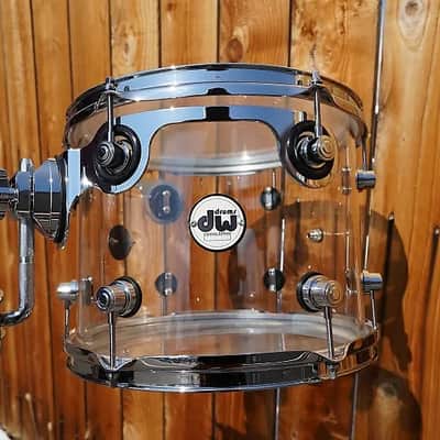 DW Design Series 9" x 12" Clear Acrylic Tom w/ STM Mount & Bracket | 12" Tom image 1