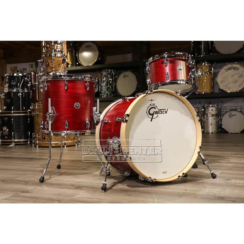Gretsch Brooklyn 3pc Drum Set Satin Cherry Red image 1