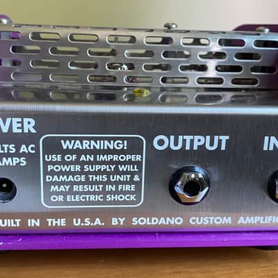 Soldano Supercharger GTO (G.T.O.) Reissue Purple (1 of 26) w/ Box & AC Adaptor image 8