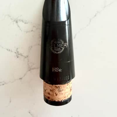 Henri Selmer (Paris) HS* Clarinet Mouthpiece and Selmer USA Silver Plated Ligature - Hard Rubber image 7