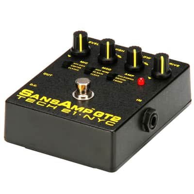 Tech 21 SansAmp GT2 Tube Amp Emulator Pedal Bundle w/ 2-Pack Strukture S6P48 Woven Right Angle Patch Cables, 12-Pack Guitar Picks and Liquid Audio Polishing Cloth image 5