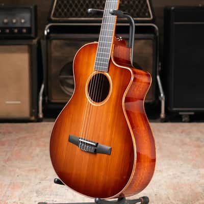Taylor Custom Grand Concert Nylon #12941 Sinker Redwood/Figured Ironbark Acoustic/Electric Guitar with Hardshell Case image 13