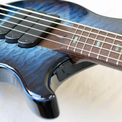 Dingwall Custom ABZ 5 Natural to Blue Burst QM image 12