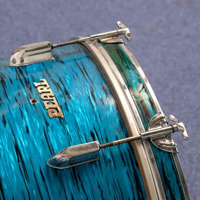 Pearl Challenger outfit drumset 20" - 12" - 14" Blue Oyster Pearl finish from 1971/72 image 14